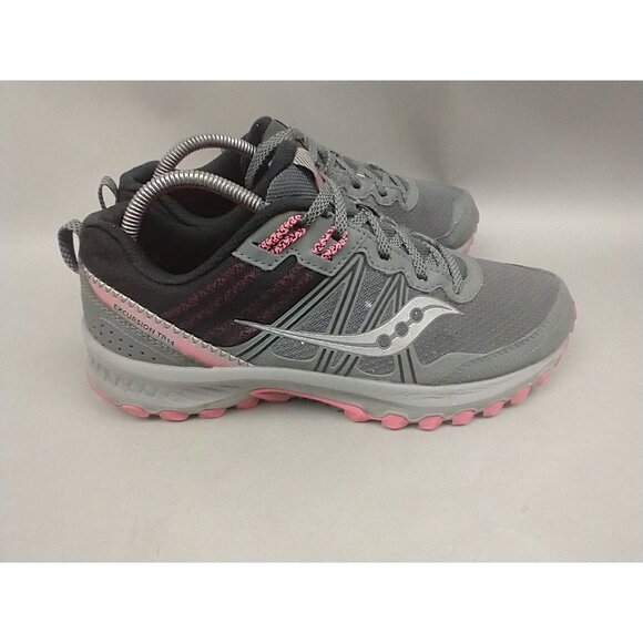 Saucony Shoes Womens 9.5 Wide Gray Versafoam Trail Running React2U Sneakers - Picture 9 of 16